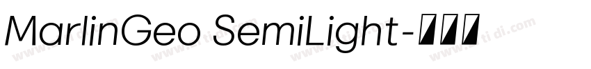 MarlinGeo SemiLight字体转换